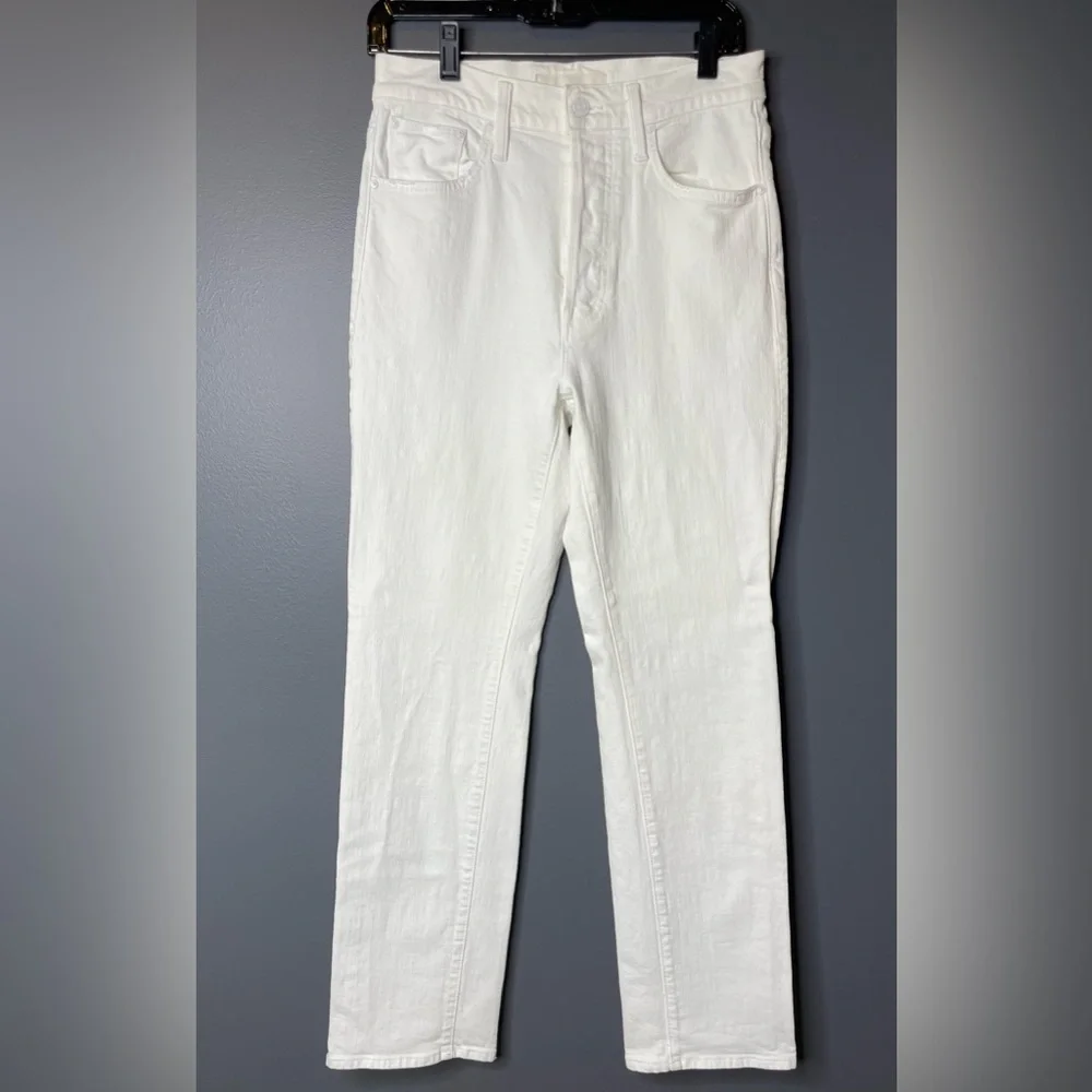 MOTHER High Wasted Hiker Hover White Denim Jeans. Size 28. New never worn. - Picture 2 of 4